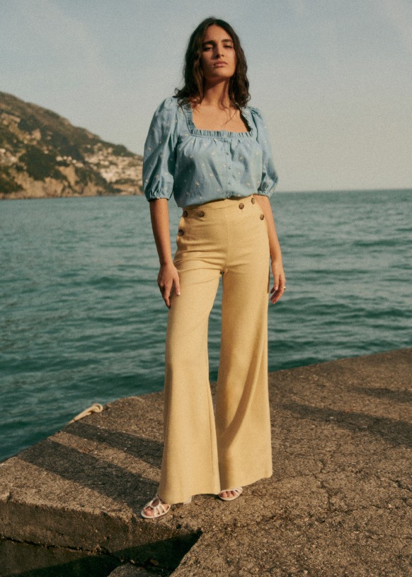 Kellia Shirt - Denim - Organic cotton - organic textile - Sézane