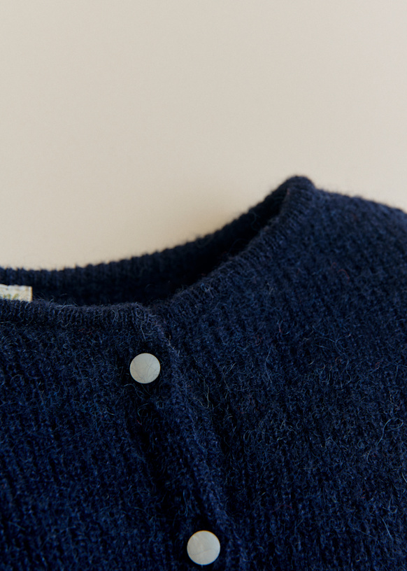 Gaspard Cardigan - Mottled Grey - Super kid mohair - Sézane