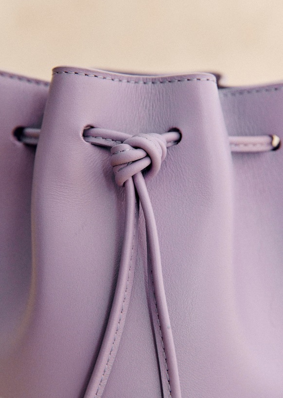 Micro Farrow Bag Smooth lilac Bovine leather Sezane