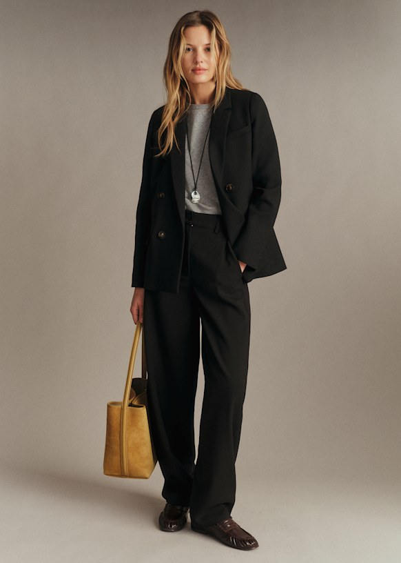 Christie Jacket - Chocolate Cream Tennis Stripes - GRS-certified