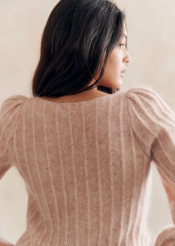 Aretha Jumper - Mottled Beige - Kid mohair - Sézane Aretha Jumper - Mottled Beige - Kid mohair - Sézane