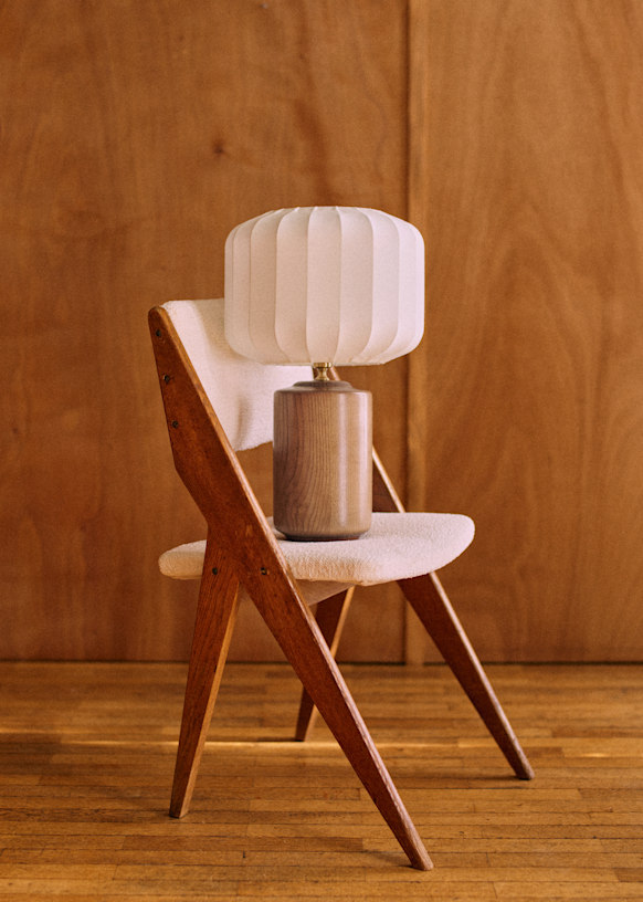 Mezzo Table lamp - Wood - Mezzo Lamp Shade - Ecru - Wood - Sézane