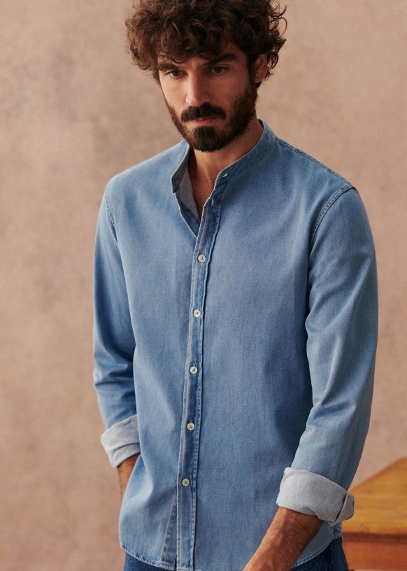 OTTO - Denim Blue Plain Formal Shirt. Relax Fit - BIPASA_13 – ottostore.com