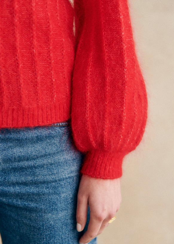 Pull rouge sezane outlet