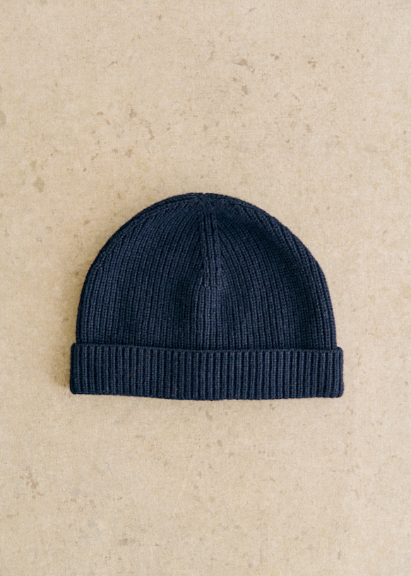 Woody Beanies Navy Organic Cotton Sézane