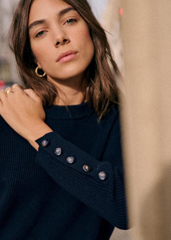 Sami Jumper - Navy - Merino Wool - Sézane