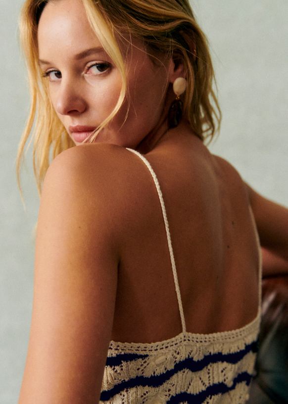 Francisco Top - Lurex Bronze / Brown - Viscose - Sézane