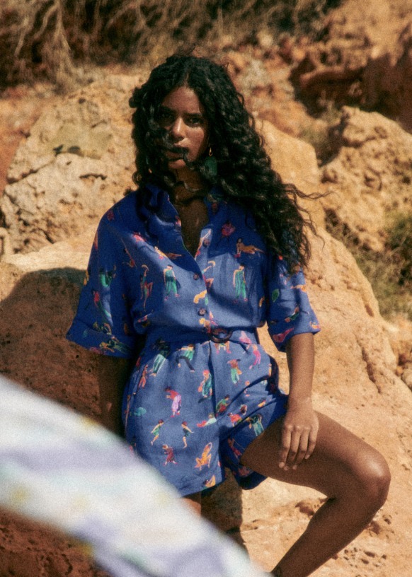Joan Jumpsuit - Sézane x G.KERO - Blotch - Viscose - Sézane