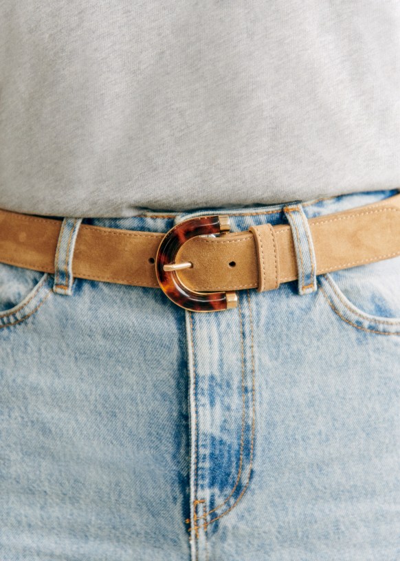 Tessa Belt - Taupe Tortoiseshell - Bovine leather - Sézane