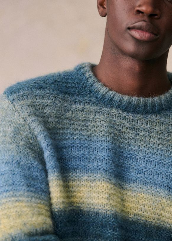 Yellow blue sweater outlet
