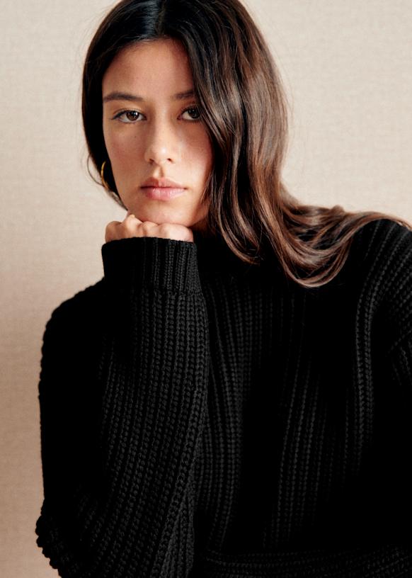 新品 タグ付き SEZANE PAOLO カーディガン Paolo Cardigan - Blue - Merino Wool - Sézane
