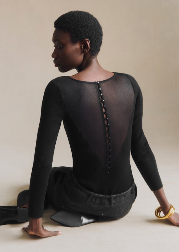 Body Alena - Noir - Laine Mérinos - Sézane