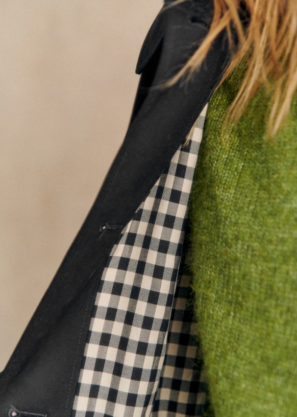 Clyde Trench Coat - Black - Organic Cotton - Octobre Éditions
