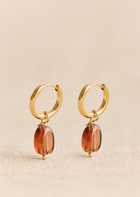 Charlotte Hoops - Brown - Resin - Sézane