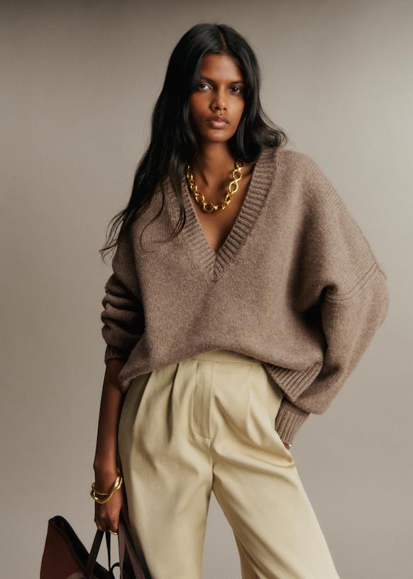 Théo Jumper - Dark Chocolate - Merino Wool - Sézane