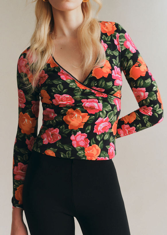 April Top - Anarosa Print - Organic cotton - textile made from