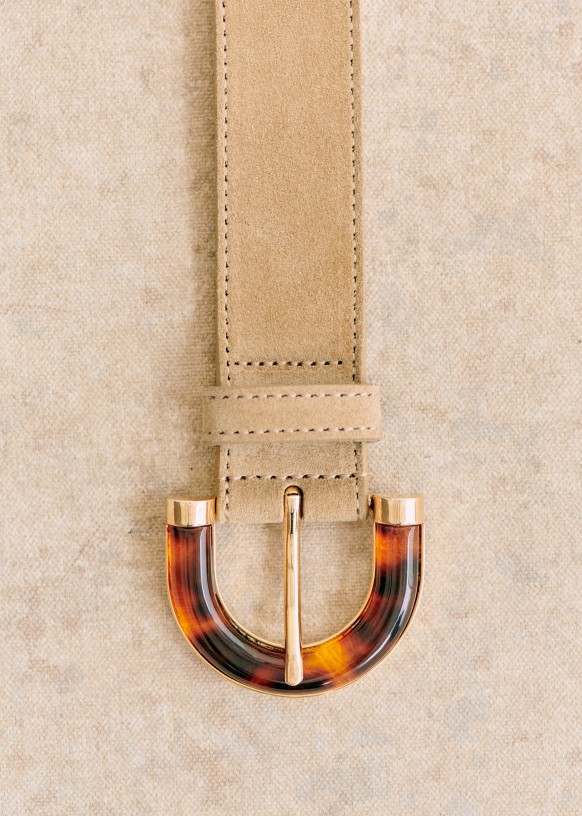 極美品　Sezane 革ベルト Selena Belt - Black - Split cowhide leather - Sézane