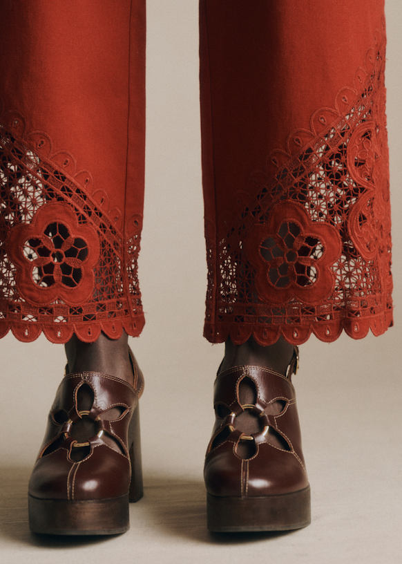 High Maelle クロッグ - Sézane x SEA NY - アイスチョコレート - 牛革