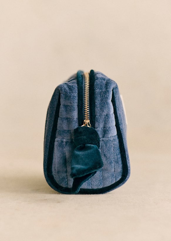Make-up Bag - Vintage Blue - Cotton - Sézane