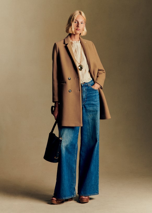 Johnson コート - グレーチェック - バージンウール - Sézane