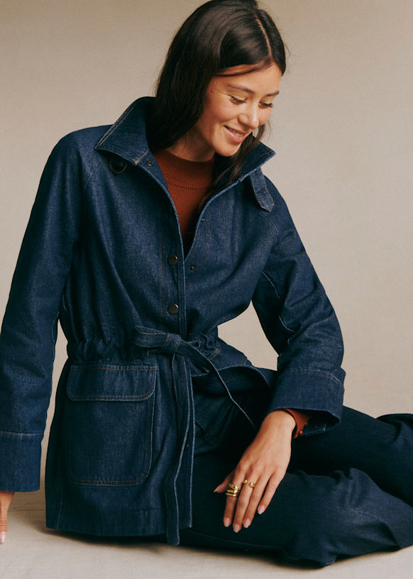 Manolia Jacket - Dark Blue Denim - Organic cotton - organic