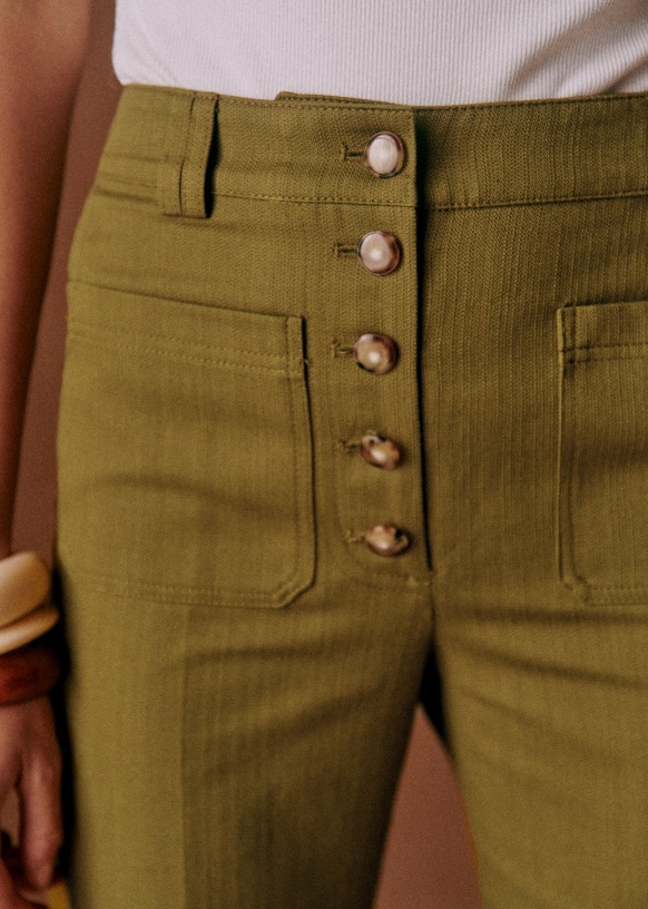 Spykar Sand Khaki Cotton Slim Fit Tapered Length Trousers For Men -  vot02bb5p005sandkhaki