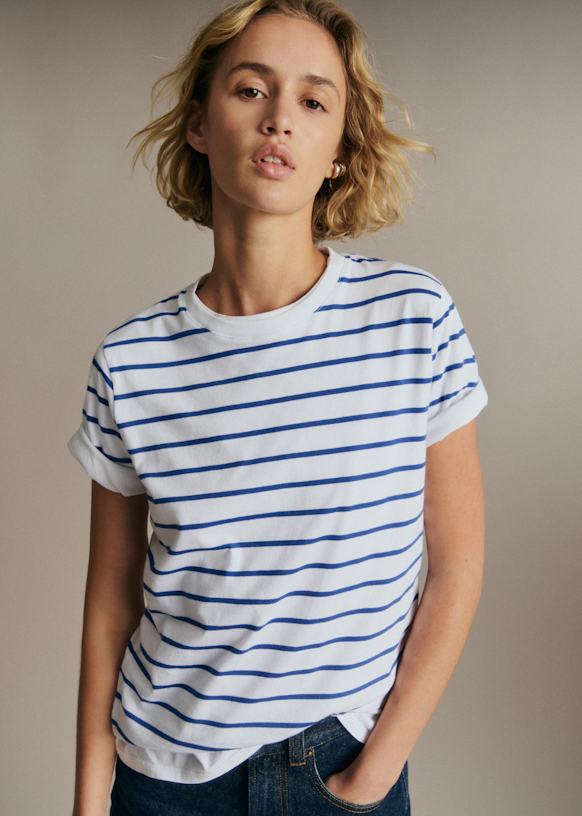 Conrad T-Shirt - White - Organic cotton - organic textile - Sézane