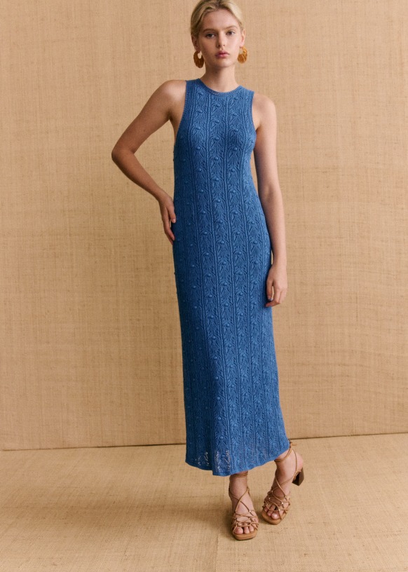 Wilma Dress Sezane Twilight Blue L Woman