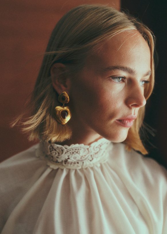 APOLINE Blouse - Black - Virgin wool - Sézane