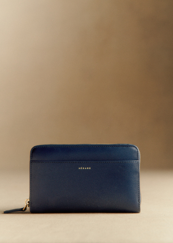 Victoria Wallet - Black Tejus Bimaterial - Lizard-embossed cowhide