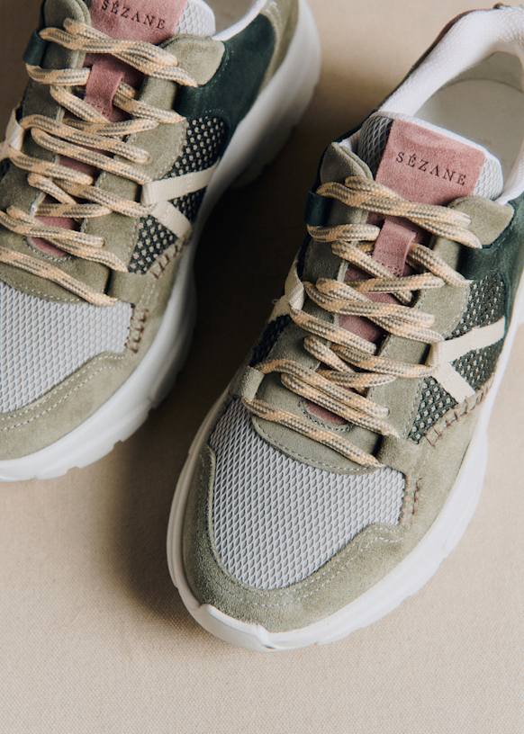 James Trainers - Multicoloured leopard print - Bovine leather - Sézane