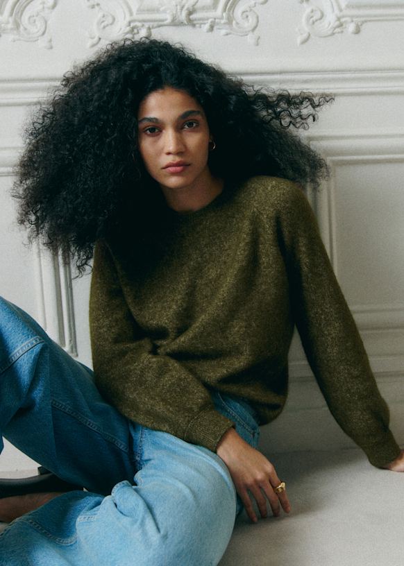 Sezane セザンヌ セーター ニット モヘア グリーン グリーン（緑）系 SEZANE(セザンヌ) ニット・セーター