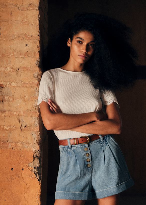 Wallace Shorts - Taupe - Wool - Sézane