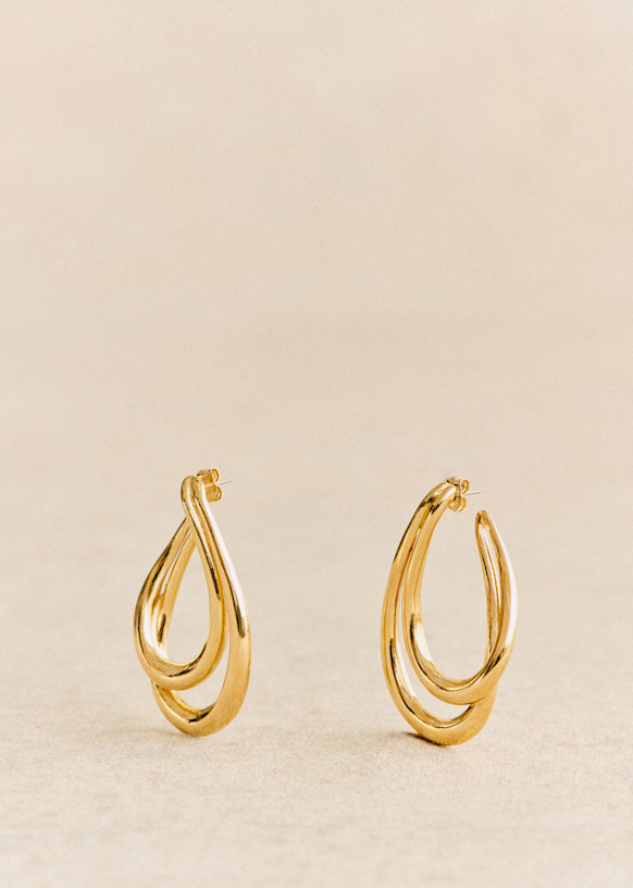 【SEZANE】Gina ピアス Gina Earrings - Gold - Tin - Sézane