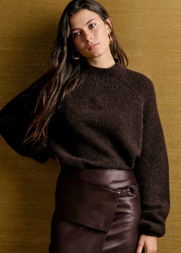 Otisa Jumper - Dark Chocolate - Baby Alpaca - Sézane