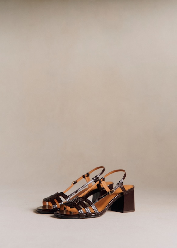 Josepha Sandals - Embossed Gold - Goat Leather - Sézane