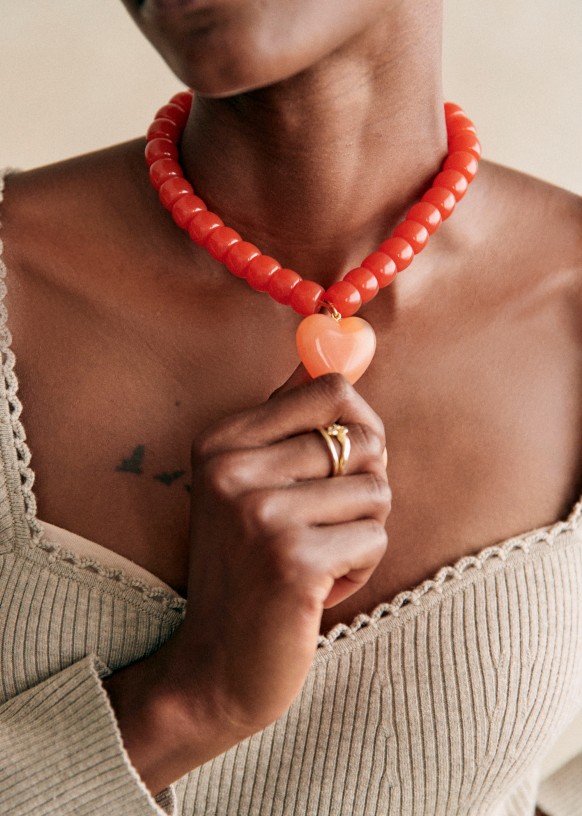 Claude Necklace Multicoloured Resin Sezane