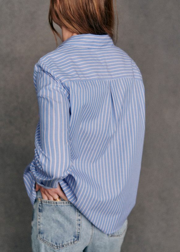 Tomboy Shirt - Blue stripes - Organic cotton - organic