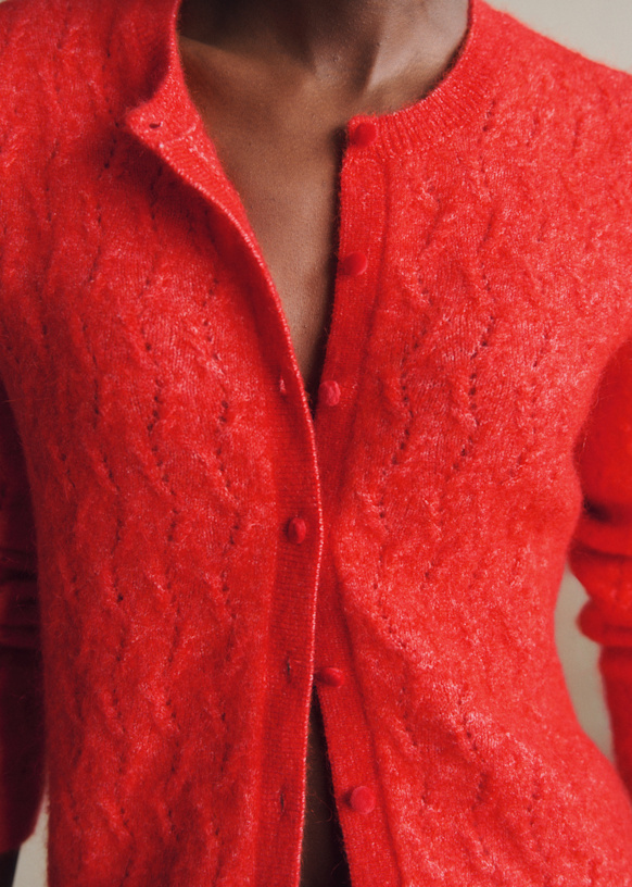 H*t様 SÉZANE レッド カーディガン S Hilona カーディガン - レッド - メリノウール - Sézane