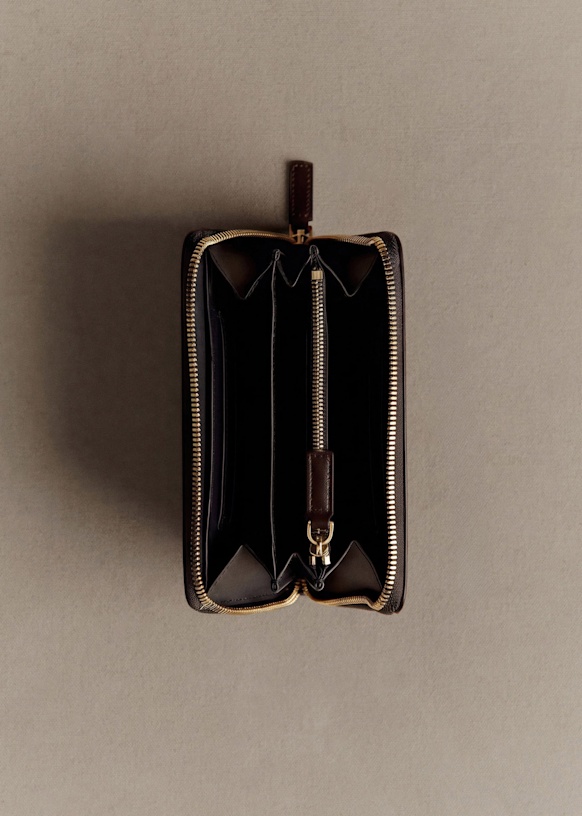 Victoria Wallet - Black Crocodile Print - Crocodile-embossed