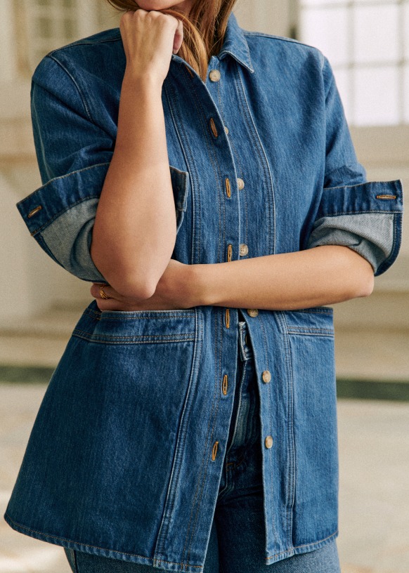 Veste Will - Bleu Denim - Coton biologique - textile ?� base de fibres biologiques - S?�zane