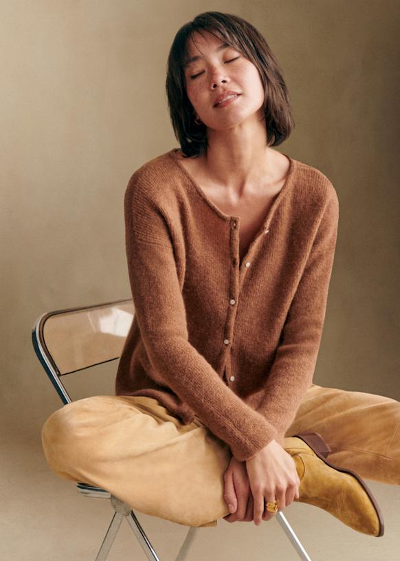 Gaspard Cardigan - Camel - Super kid mohair - Sézane