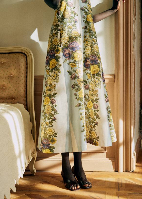 VIMALA Dress - Chestnut - Linen - Sézane