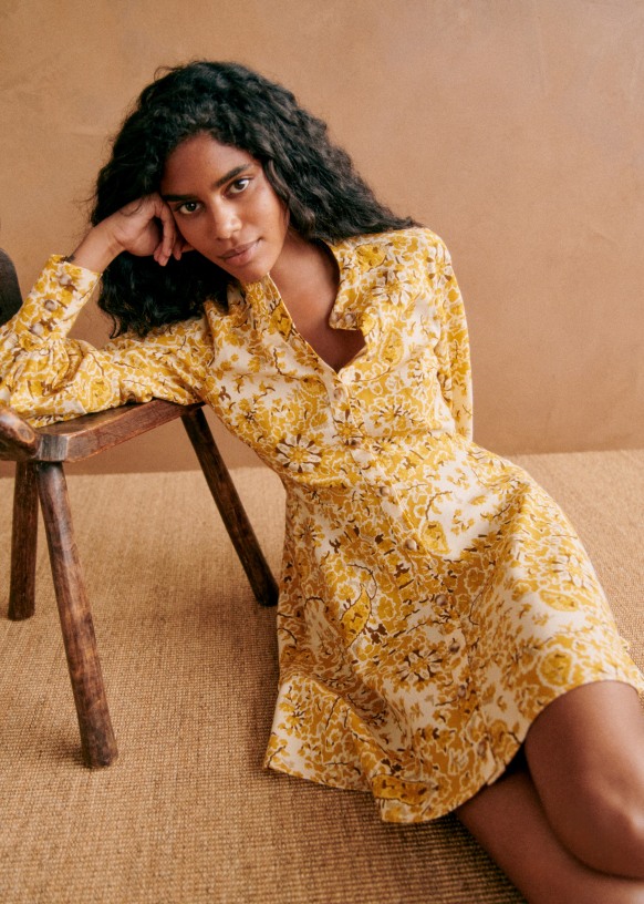 Caprice Dress Milo print Cotton Sezane