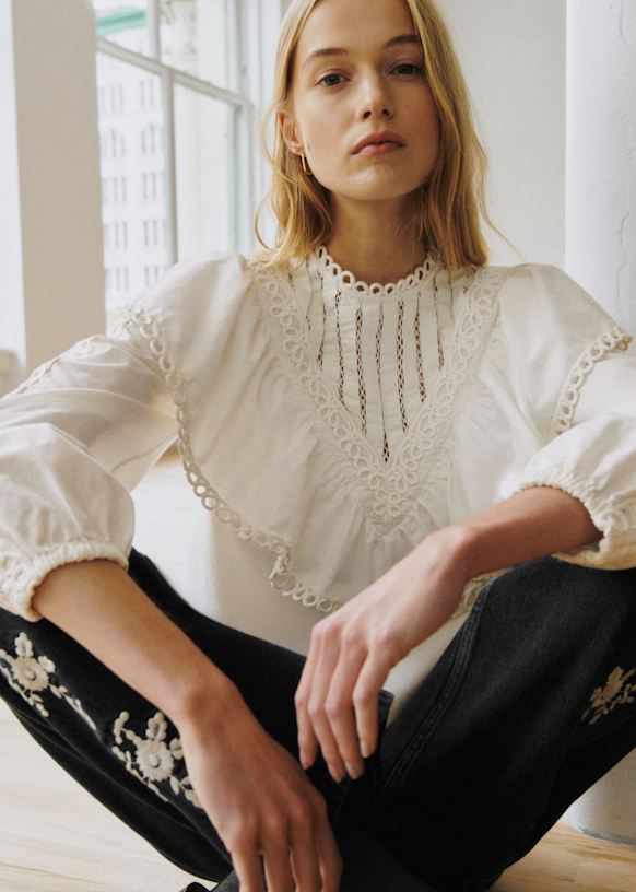 Amarine ブラウス - Sézane x SEA NY - プレーンエクリュ