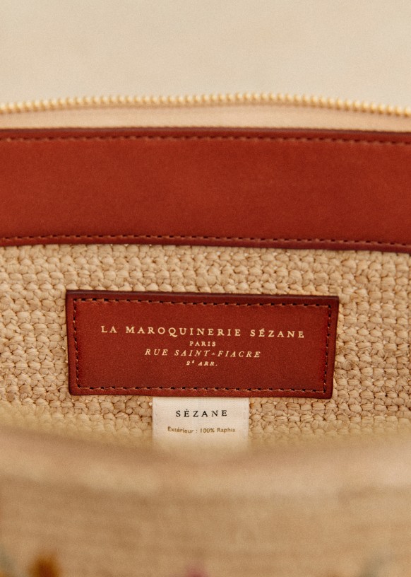セザンヌ レザー＆ラフィア 編み クラッチ バッグ SEZANE(セザンヌ) クラッチバッグ(レディース) - 海外通販のBUYMA