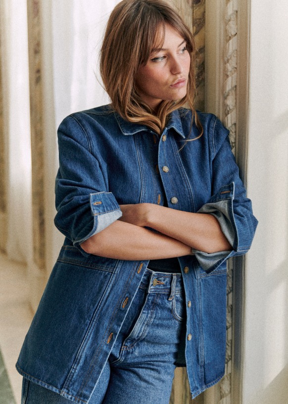 Will Jacket Indigo 0rganic cotton textile made from organic fibers S zane Denim jacket
