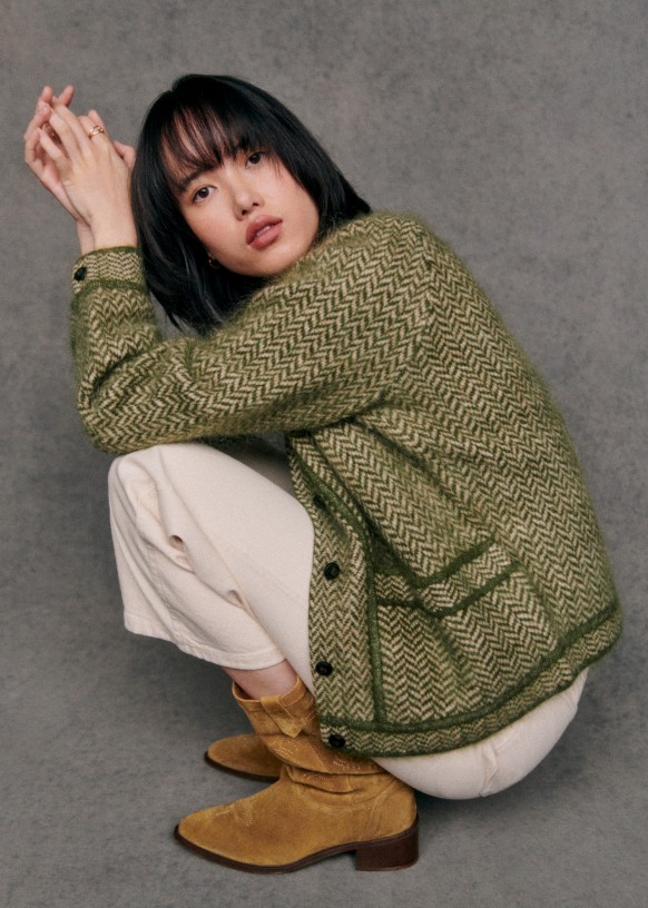 Noah Jacket - Leopard - Kid mohair - Sézane