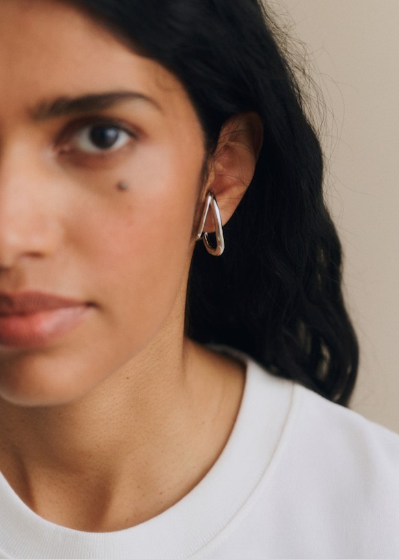 Julie Earrings - Silver - Majority recycled brass - Sézane