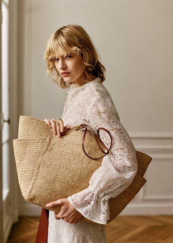 Paloma Basket Bag - Natural - Raffia - Sézane